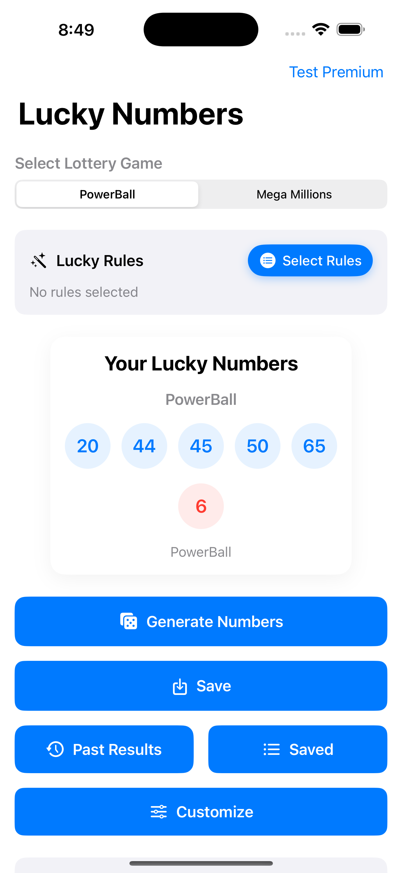LottoGPT App Screenshot